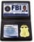Novedad insignia del FBI juego de roles accesorios tarjeta del FBI billetera de cuero insignia de policía agente especial regalo de fiesta de Halloween