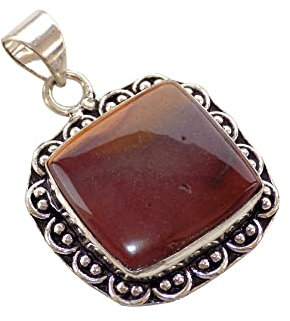Mookaite Anhänger, Geburtstagsgeschenk, Designer Anhänger, versilberter Anhänger, handgefertigter Anhänger, Schmuck, Boho Schmuck, 42x28mm, Edelstein, Mookait