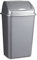 TIENDA EURASIA - Papelera con Tapa Basculante, Cubo de Basura 50 Litros, Papelera para Baño, Oficina, Cocina, Cubo Basura Tamaño 40 x 35 x 68 cm (Plata)