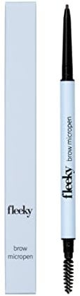 Fleeky Micro Pen Augenbrauenstift - Feine Miene für präzises Nachmalen und Formen, wisch- und wasserfester Halt, doppelseitiger Eyebrow Micropen mit Bürstchen, vegan & tierversuchsfrei (light brown)