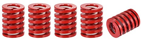 sourcing map 3D Drucker Form Feder 5Stk TM 20mm OD 25mm lange Spiralprägung mittlere Kompressionsform Form Federn für 3D Drucker elektrisch Teil Rot