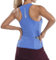 logas Sport Top Damen Atmungsaktiv Tanktop Flektierend Radtrikot äRmellos Dehnbar Shirts Für Sport,Yoga,Laufen Tank Sommer Taschen Blau1 M