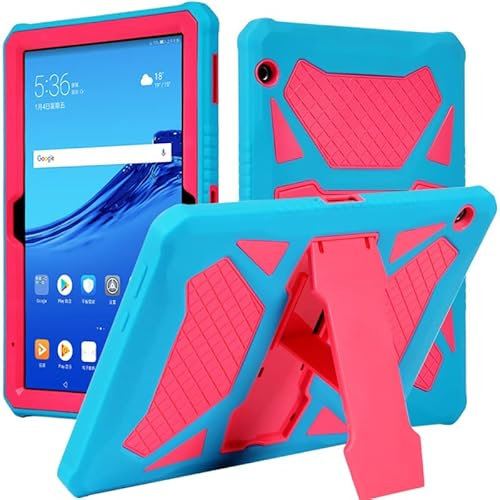 Hülle kompatibel mit Huawei MediaPad M5 Lite 10 PC und Silikonhülle für M5 Lite 10 BAH2-W19 BAH2-L09 BAH2-W09 10,1 Shell (Color : Red+Blue)