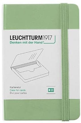 LEUCHTTURM1917 364420 Kartenetui, 65 x 100 x 15 mm, Salbei