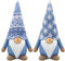 Gehydy Weihnachtswichtel Figuren 2er Set Weihnachtsdeko Wichtel Weihnachten Deko Wichtel Zubehör Dekoration Christmas für Home Küche - Blau