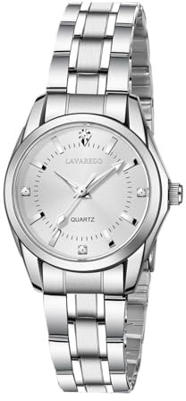 aswan watch Orologio Analogico al Quarzo Donna con Cinturino in Acciaio Inossidabile,Orologio da Donna Classico ed Elegante con Quadrante Decorato con Diamanti,Lancette Luminescenti,Cassa da 29.5MM