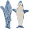 Dlishka Hai Decke Schlafsack-Kuscheldecke Flauschig im Hai Kostüm Design,Decke mit Ärmeln für Erwachsene,Deckenschlafsack aus Dickem Flanell,Shark Blanket,Perfekt für Wohn-und Schlafzimmer(M-51IN)