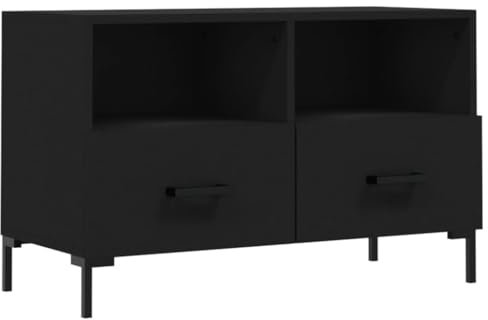vidaXL Mobile Porta TV Nero 80x36x50 cm in Legno Multistrato