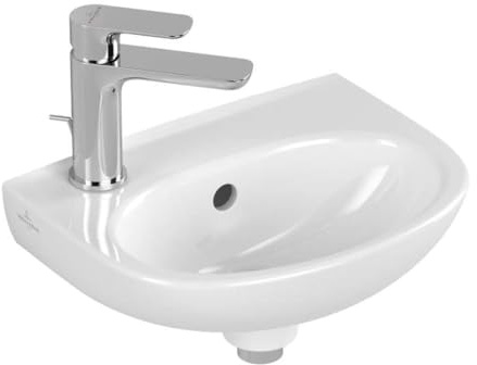 Villeroy & Boch O. Novo Waschbecken mit Hahnloch 36x27,5x10 cm Weiß Alpin CeramicPlus
