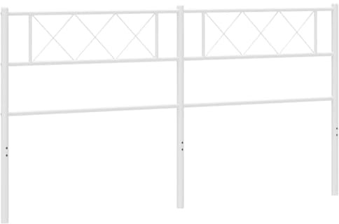 vidaXL Ersatz-Kopfteil Metall Weiß 193 cm