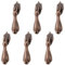 Decornaddecor Dixie Antique Copper Brass Vintage Traditional Retro Teardrop Pull Swing Ring Cabinet Door Knobs (Antique Copper, 6 Pack)
