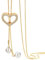 Tidefire Long Collier de Pull-over Chaîne de Pull-over en Cristal (163 Cœur d'or)