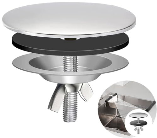 Cache-trou d'évier de cuisine en acier inoxydable noir mat pour éviter les fuites