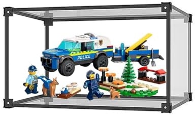 30x30x20cm Acryl Vitrine Schaukasten,Transparent Stapelbar Vitrine | Anwendbar auf 31138 40450 Modell StaubdichtSelbstaufbau mit Tür Für Spielzeug Figuren Modellautos Sammelfiguren Sammlung