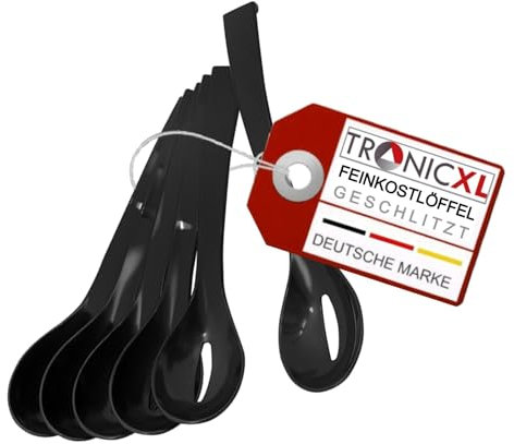 TronicXL SAN - 60 cucchiai da cucina in plastica scanalata, lavabili in lavastoviglie, cucchiaio, scolapasta, scolapasta, cucchiaio, scolapasta, cucchiaio da servizio, cucchiaio da portata, cucchiaio