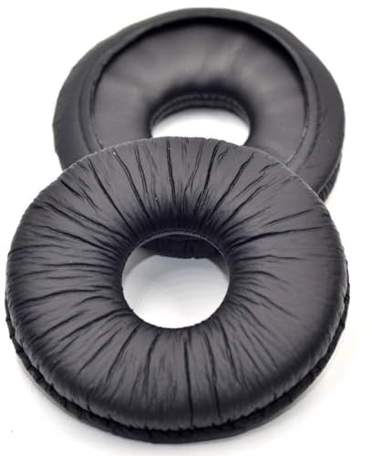 DJ1200 Ersatz-Ohrpolster, kompatibel mit Technics RP-DJ1200 DJ 1200 DJ1210 DJ 1205 DJ-Kopfhörern, weiche High-Protein-Leder-Ohrpolster, Schwarz