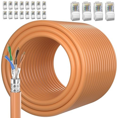 Soibke Cat 7 Ethernet Cable 75m orange