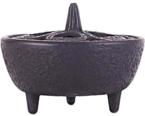 Cast Iron Incense Burner, Cast Iron Shaped Incense Aromatherapy Burner Wax Melts Log Burner for Home Bathroom Bedroom Decor
