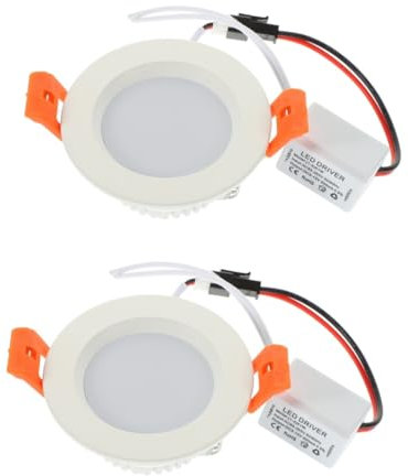 Mikikit 2pcs Led Downlight Ceiling Light Fitting Hue Dimmable for Kitchen Living Room Bathroom