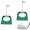 PGKDYC 2 Pack Golf Putting Cups with Flags – Portable Plastic Golf Hole Cup for Indoor/Outdoor Practice, Garden Putting Training Aid for Home, Office & Backyard (Green)
