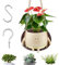 Swing Face Planter Pot - Resin Smile Face Flower Pot, Cute Plant Pot for Succulent Planter, Swing Chair Hanging Plant Pot with Drainage Design, Plant Lover Gifts for Home Office Garden Toy (Large)
