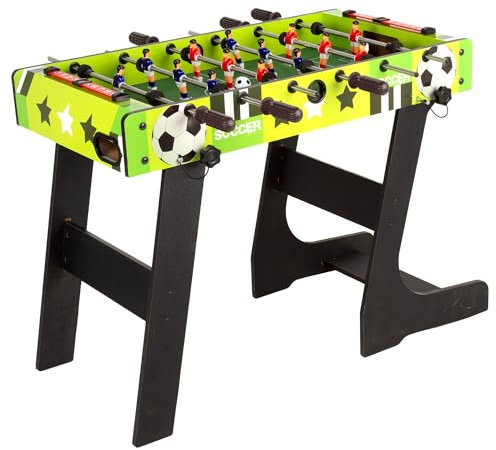 ColorBaby 85430 CB Games Futbolín Infantil Plegable, Patas Plegables, 81x42x63 cm, 2 Jugadores, Marcadores manuales, De Madera Resistente, Juegos de Mesa, Futbolines para niños, +6 años