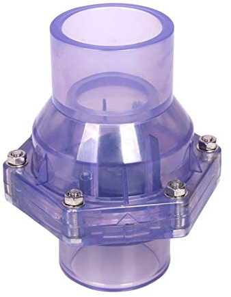 Wasserrohrverschraubung, Rückschlagventil, 40 mm, 50 mm, 63 mm, transparentes U-PVC-Kanal-Desodorierungs-Rückschlagventil, 1 Stück (Durchmesser: Innendurchmesser 40 mm)(Inner Dia 40mm)