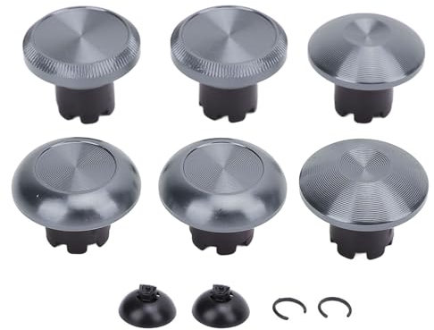 Metall Thumbsticks für PS 5 Edge Controller, Controller Austauschbarer Analog Joystick, Thumb Stick Kappen, Kompatibel mit PS 5/PS Pro/X Box Controllern (Schwarz)