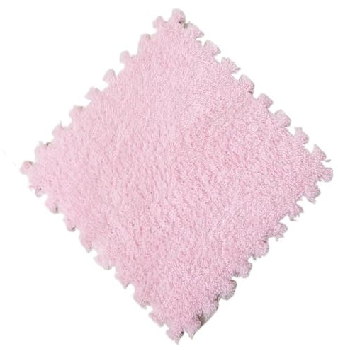 20 Stück ineinandergreifende Teppichfliesen, Puzzle-Teppichquadrate for Zuhause, Wohnzimmer, Schlafzimmer(Pink)