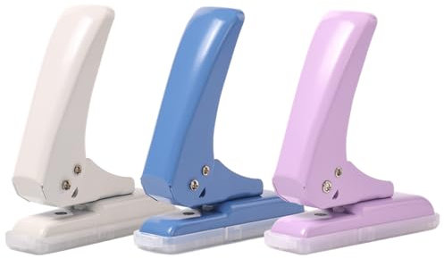 3 Stück 1 Locher Einzellocher 40 Blatt Kapazität 1/4 Zoll Einzellochstanzer für DIY Scrapbooks