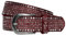 Best Emilie Damen Nietengürtel - Vintage Gürtel - Jeans Gürtel in 15 Farben - Bordeaux 80