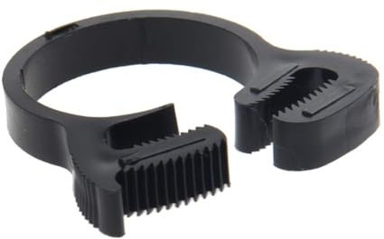20 pezzi POM/PE PLASTICA Morsetto a cricchetto a scatto Tubo for irrigazione Giardino Nero Irrigazione Doppio dente Morsetti for tubi(16.3-18.1mm)