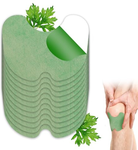Pain Relief Patch Knie 48 Stück, Natural Herbal Knee Patch, Kniepflaster & Wärmepflaster Rücken, Selbstklebende Kniebandage Männer Damen Knieflaster für Knie, Rücken, Nacken Muskelkater