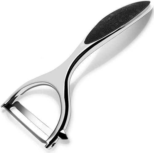 Leaflai Potato Peeler, Vegetable Y-Shape Peeler Stainless Steel with Ergonomic Non-Slip Handle & Sharp Blade for Fruit Carrot Eggplant Cucumber(Silver)