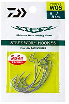 DAIWA Steez Worm Hook SS, Wide Offset, Angelhaken, Size 3/0, 17703-300