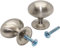 2X Brushed Nickel 35mm Oval Door Knobs - Kitchen Cabinet/Drawer/Cupboard Handle Pulls
