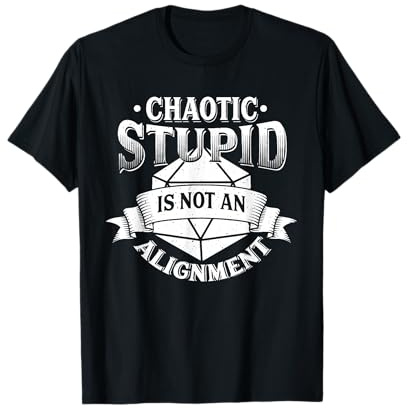 Retro Tabletop Gaming Print Fantasie D20 Würfel T-Shirt