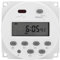 Interruptor Temporizador Programable Semanalmente LCD Digital con Control de Relé, Temporizador Mini Impermeable para DC 12V, Diseño Compacto con Pantalla LCD y Cubierta Blanca