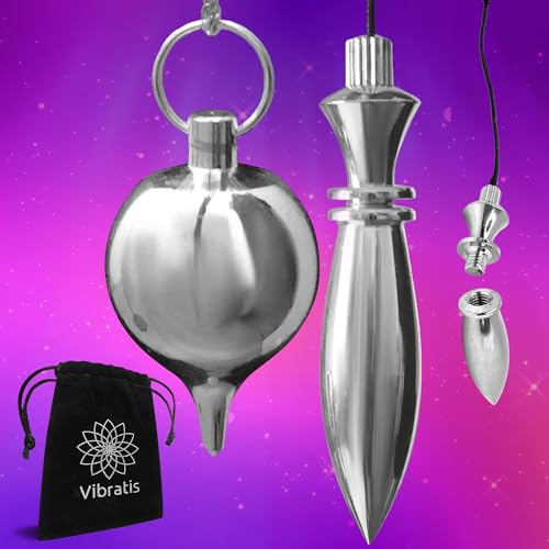 Vibratis - Pack Pendule Divinatoire de Radiesthésie x2 Goutte d'Eau & Pendule Égyptien THOT Émetteur- Récepteur (Géobiologie, Soin, Reiki, Divination, Radionique...)