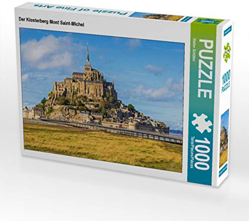 CALVENDO Puzzle Der Klosterberg Mont Saint-Michel 1000 Teile Puzzle quer | Lege-Größe cm Foto-Puzzle für glückliche Stunden