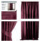 AmeliaHome Set Vorhang H 270 x B 140 cm mit Raffhalter 54 x 10 cm Velvet Optik Bordeaux 1 St. Kräuselband Wellenband Samt Halbverdunkelungsvorhang Fensterdekoration Dekoschal Dekorvorhang