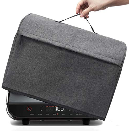 VOSDANS Staubschutz mit Taschen für Ninja FG551 Foodi Smart XL 6-in-1 Indoor Grill, maschinenwaschbar, dunkelgrau (nur Abdeckung)