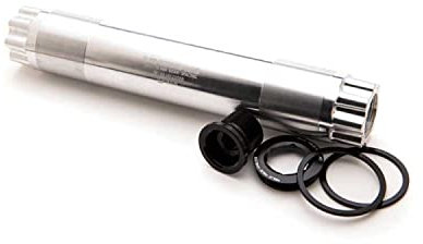 RaceFace Cinch SIXC Tretlagerachse – 83 mm / TLG 153 mm – 2021 Aluminium Mountainbike Kurbelsatz Schwarz, Silber
