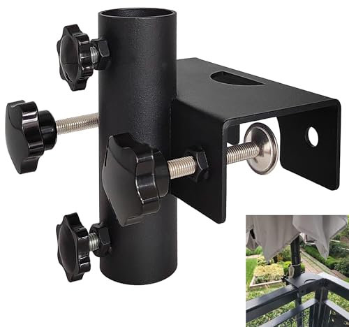 VANROUG Strapazierfähiger Sonnenschirmhalter für Terrasse, Regenschirmständer, Schirmständer, Bank, Buddy Regenschirmhalter, fester Clip, Regenschirmklemme für Leck, Stuhl, Boote, Heckklappen