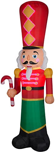 Gemmy Holiday Inflatables Airblown 9 Foot LED Nutcracker Lightshow