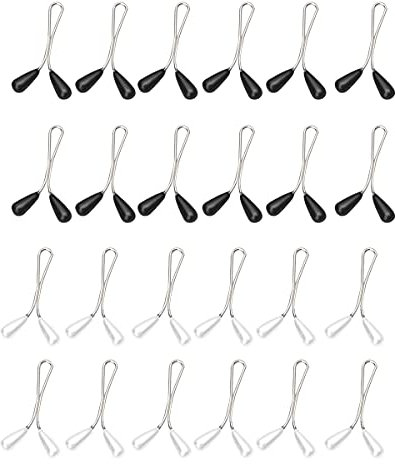 Perlen-Clip-Schal, muslimische weibliche Hals-Clip 24 schwarz-weiß, Perle U-förmige Nadel Schalnadel Perlen-Brosche Schal-Accessoires.