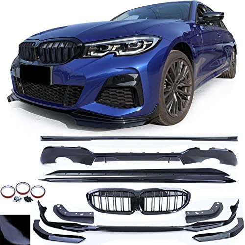 Bodykit Spoiler Grill Diffusor Performance Schwarz Glanz passend für BMW 3er G20