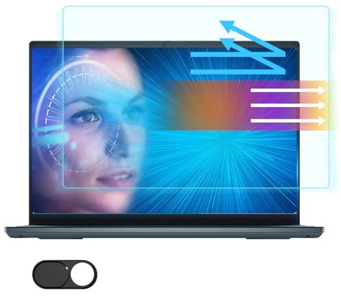 XinWoTuo 【2 Pack】 17 Inch Laptop Screen Protector for HP/Dell/Asus/Acer/Sony/Samsung/Lenovo/(Aspect ratio 16:10) Anti-Blue Light Anti-Glare (with Camera Cover)