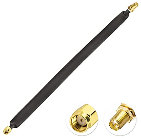 BINGFU RP-SMA Fenster Kabel 30CM RP-SMA Stecker auf Buchse Verlängerungskabel Flachkabel für WLAN Antenne Helium Miner LoRa Antenne,1-Stück