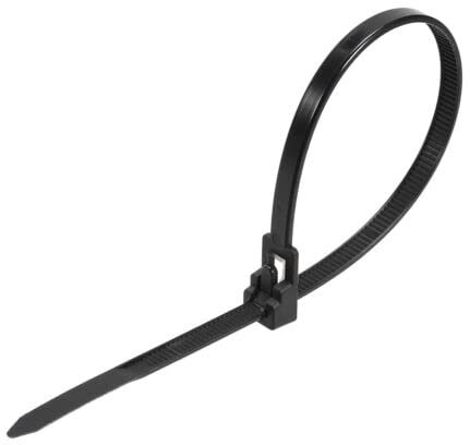 Garden Mile Black Plastic Cable Ties Extra Large Zip Ties - Self Locking Cable Zip Ties Hold Together Multi-Purpose Heavy Duty Cable Ties for Garden, Home, Office Zipties (10pc, 550mm x 9mm)